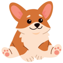Sitting Pembroke Welsh Corgi Sticker