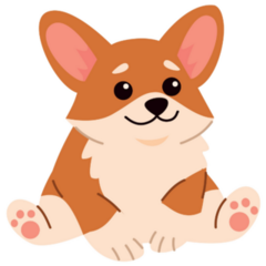 Sitting Pembroke Welsh Corgi Sticker