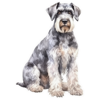 Sitting Schnauzer Sticker