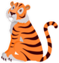 Sitting Tiger Sticker