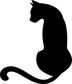 Sitting Watching Cat Sticker