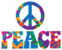 Sixties Style Peace Sticker