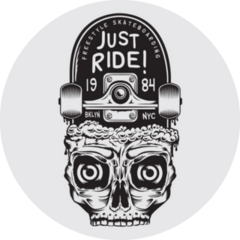 Skate Board Sport Skull Ride Or Die Sticker
