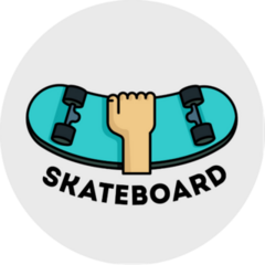 Skateboard Logo Sticker