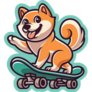 Skateboard Shiba Inu Sticker