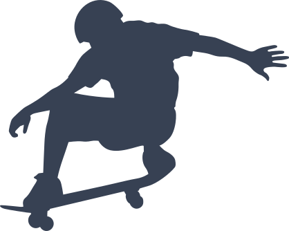 Skateboarder Doing Tricks Sticker