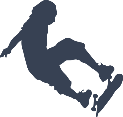 Skateboarder Jumping Sticker