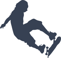 Skateboarder Jumping Sticker