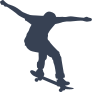 Skateboarder With Arms Out Sticker