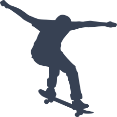 Skateboarder With Arms Out Sticker