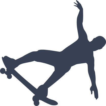 Skater Doing Tricks Sticker