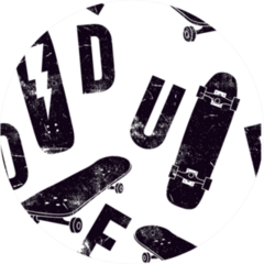 Skater Dude Seamless Pattern Sticker