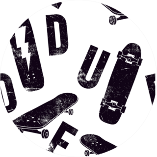 Skater Dude Seamless Pattern Sticker