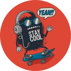Skater Monster Skateboard Sticker
