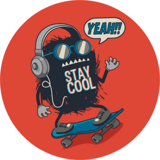 Skater Monster Skateboard Sticker