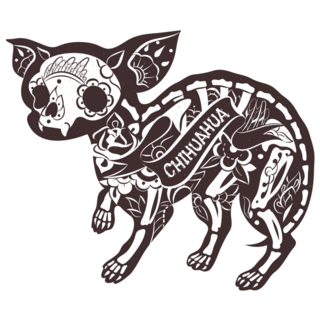 Skeleton Chihuahua Sticker
