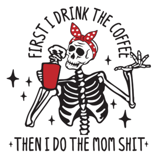 Skeleton Mom Coffee Sticker