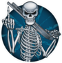Skeleton with Shotgun Sticker