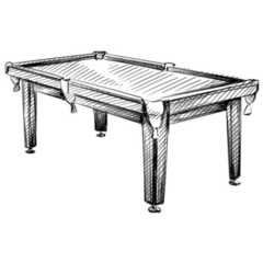 Sketch Billiard Table Sticker