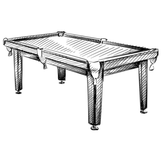Sketch Billiard Table Sticker