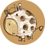 Sketch Doodle Cow Animal Sticker