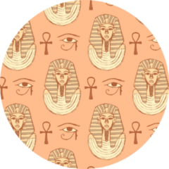 Sketch Egyptian Symbols In Vintage Style Sticker