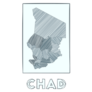 Sketch Map Of Chad Sticker