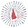 Sketch Map Of New Hampshire Sunburst Sticker