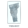 Sketch Map Of Vermont Grayscale Sticker