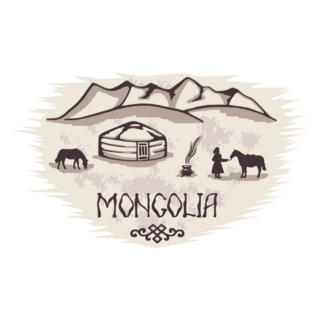 Sketch Mongolia Illustration Sticker