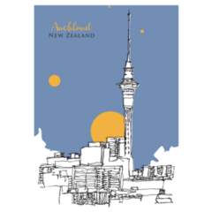 Sketch Of Auckland, New Zealand Sticker