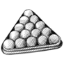 Sketch Of Billiard Balls Sticker