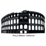Sketch Of Coliseum In Pula, Croatia Sticker