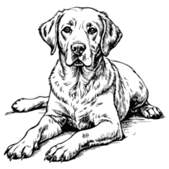 Sketch Of Labrador Sticker