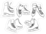 Sketch Of The Figure Skates Sticker
