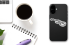 Sketch of Violin Sticker on a Phone (New) example