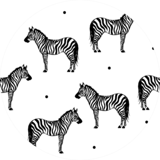 Sketch Seamless Pattern With Wild Animal Zebra Print Sticker