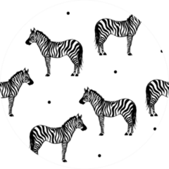 Sketch Seamless Pattern With Wild Animal Zebra Print Sticker
