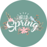 Sketched Hello Spring Typography Sticker