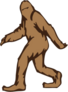Sketchy Sasquatch Walking Bigfoot Sticker