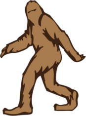 Sketchy Sasquatch Walking Bigfoot Sticker