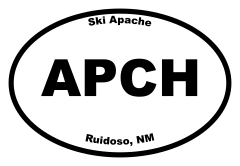 Ski Apache Oval Sticker
