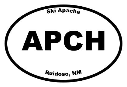 Ski Apache Oval Sticker