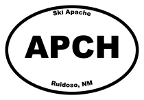Ski Apache Oval Sticker