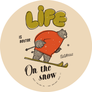 Ski Bear Life Is Better On The Snow Sticker