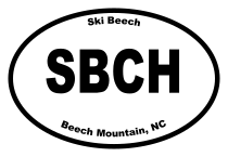 Ski Beech Oval Sticker