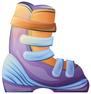 Ski Boot Icon Sticker