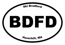 Ski Bradford Oval Sticker