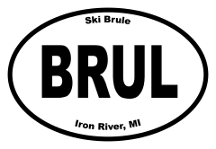 Ski Brule Oval Sticker