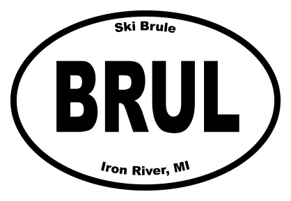 Ski Brule Oval Sticker